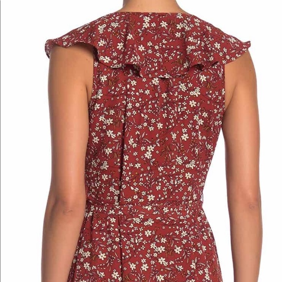 NWOT Max Studio Floral Ruffle Wrap Dress Small S - Picture 4 of 8